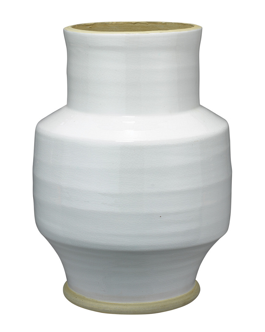 Jamie Young Solstice Ceramic Vase In White