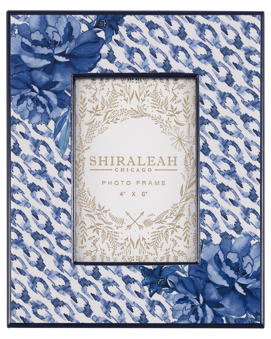 Shop Shiraleah Eden Animal Print 4x6 Frame In Blue