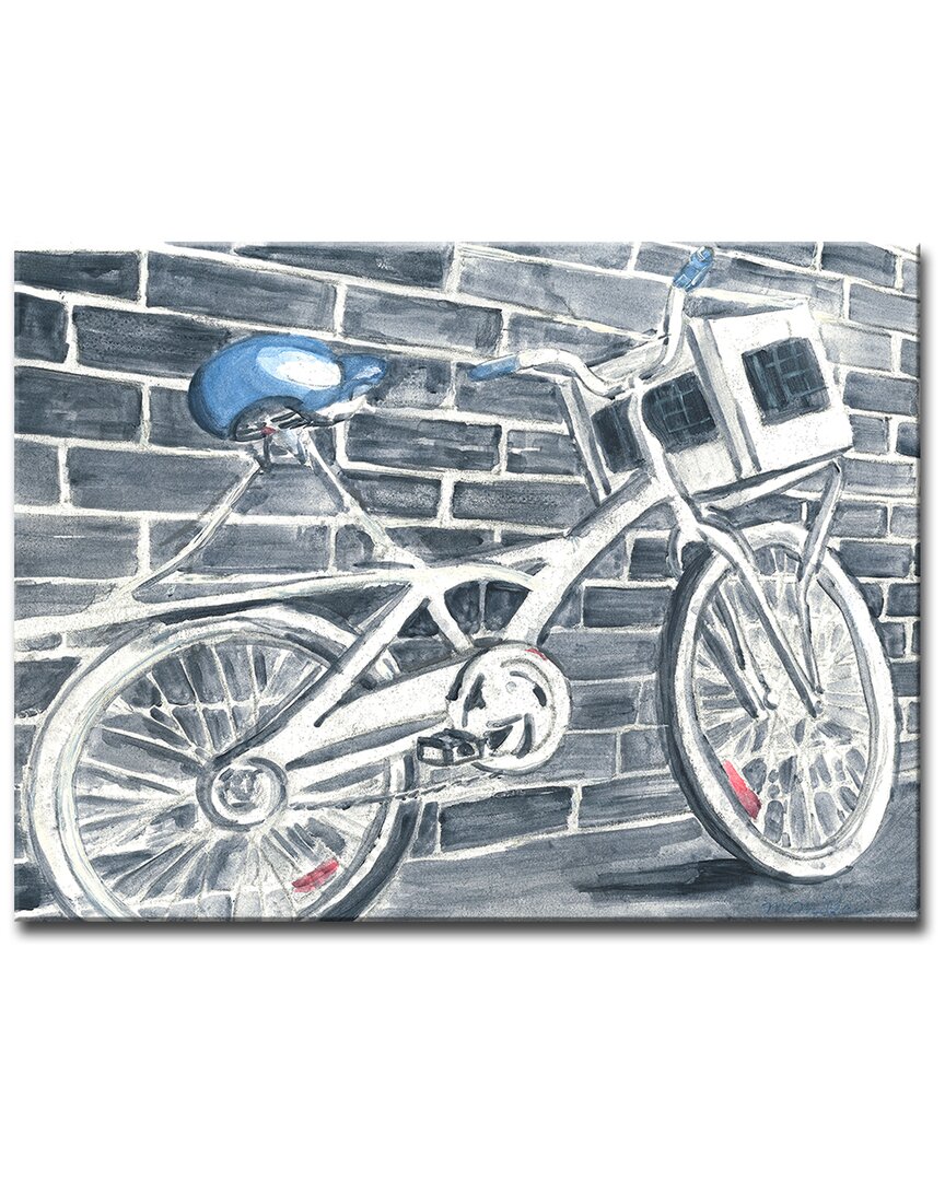 Ready2hangart Blue Bikeseat Wrapped Canvas Wall Art By Leslie Owens