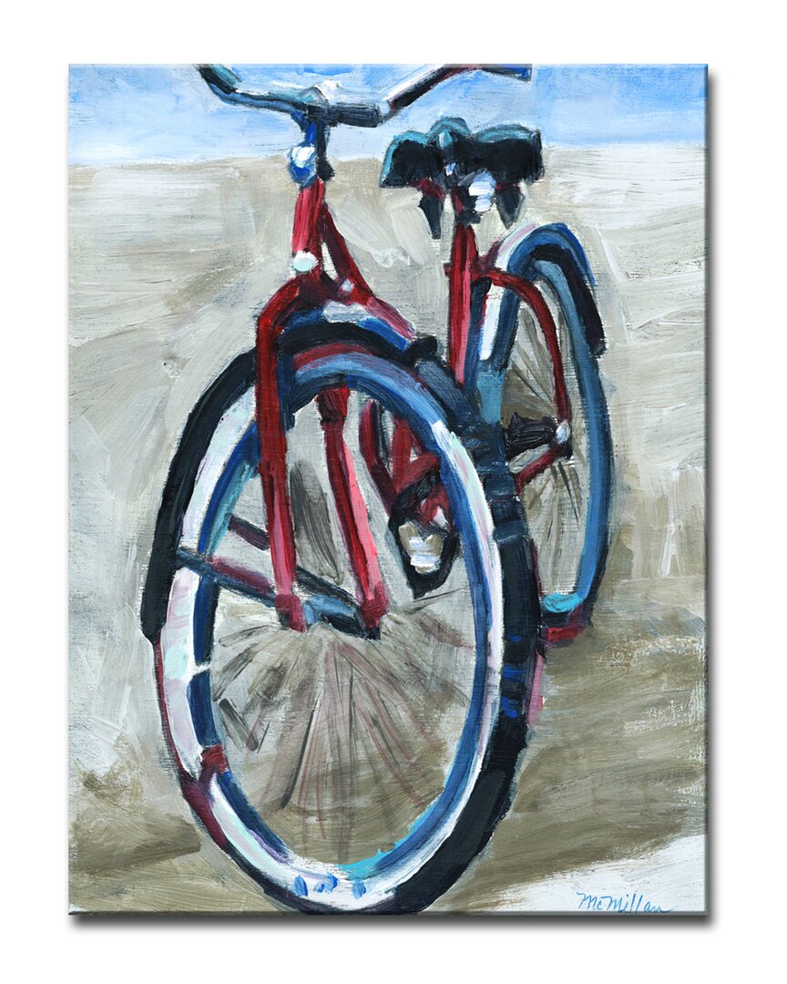 Ready2hangart Red Bike Wrapped Canvas Wall Art By Leslie Owens