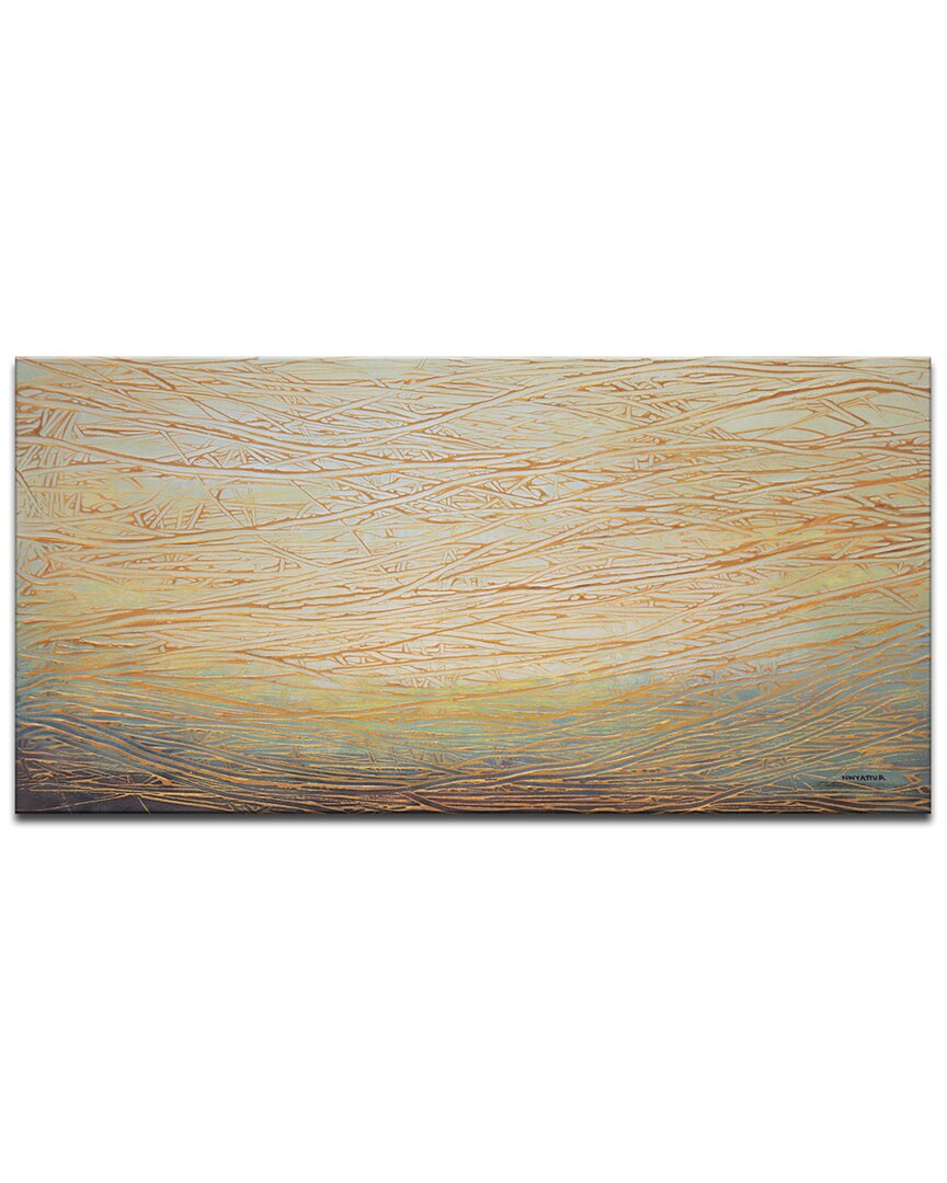 Ready2hangart Gold Currents Wrapped Canvas Wall Art By Norman Wyatt