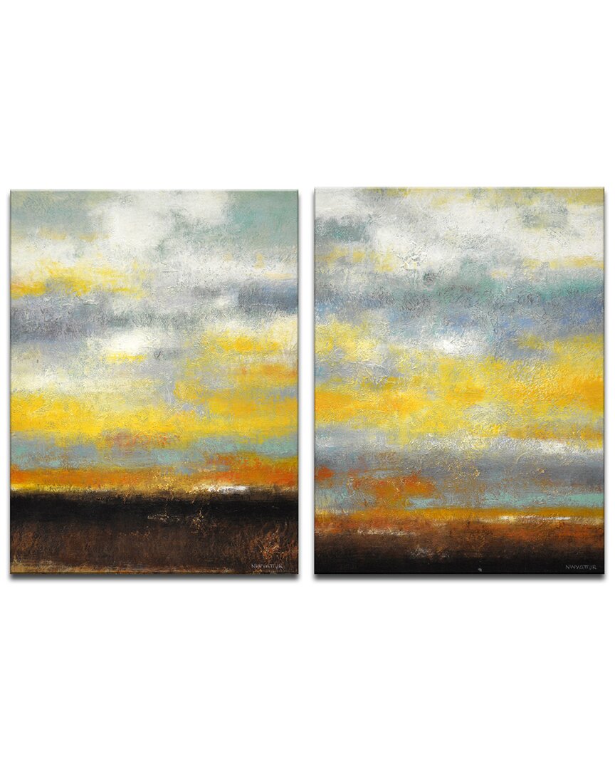 Ready2hangart Painted Sunset I/ii Wrapped Canvas Wall Art By Norman Wyatt