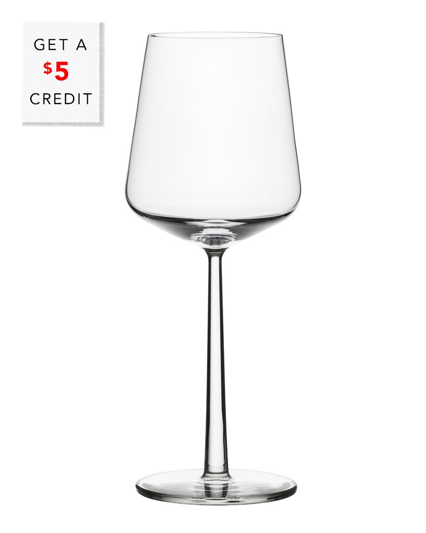 Iittala Essence Set Of Two 15oz Red Wine Glasses With $5 Credit In Transparent