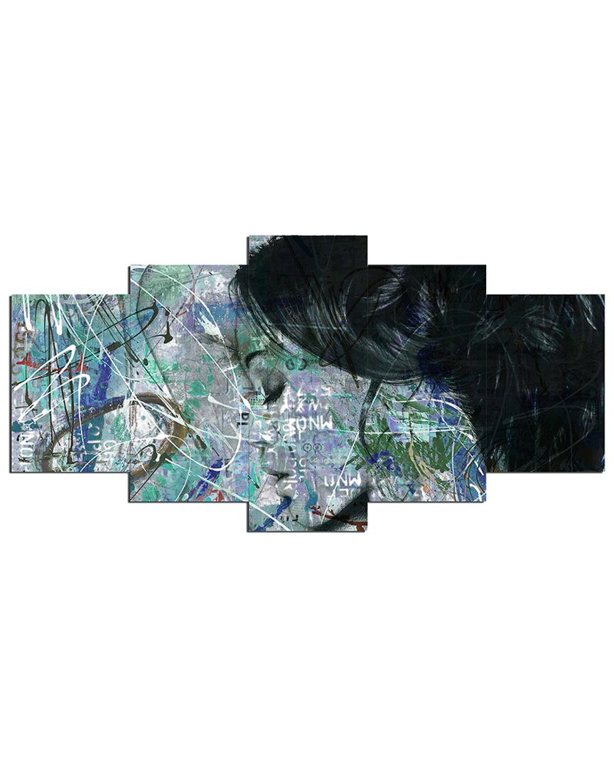 Ready2hangart Abstract Girl 3 5pc Wrapped Canvas Wall Art By Tristan Scott