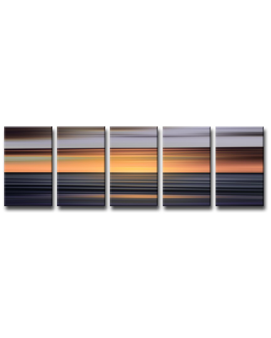 Ready2hangart Blur Stripes Xi 5pc Wrapped Canvas Wall Art By Tristan Scott