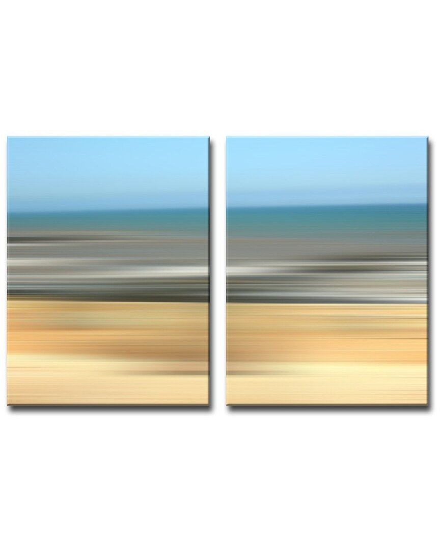 Ready2hangart Blur Stripes Xv 2pc Wrapped Canvas Wall Art By Tristan Scott