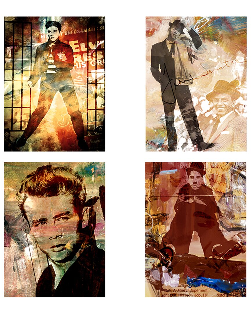 Ready2hangart Legends 4-piece Canvas Wall Art By Tristan Scott
