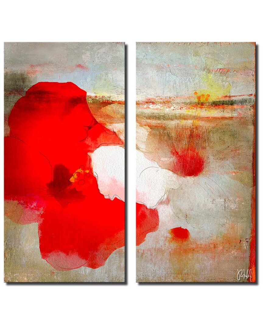 Ready2hangart Painted Petals Lxii Wrapped Canvas Wall Art By Tristan Scott