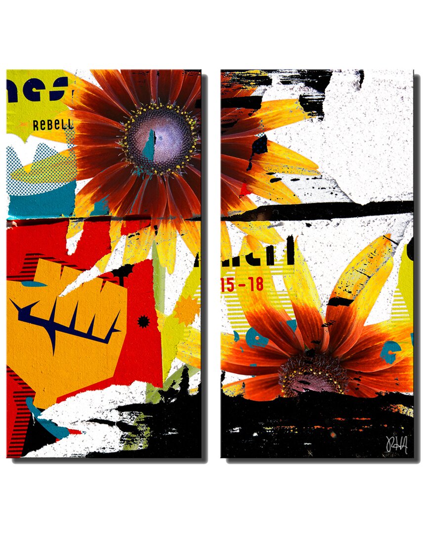 Ready2hangart Painted Petals Lxvi Wrapped Canvas Wall Art By Tristan Scott