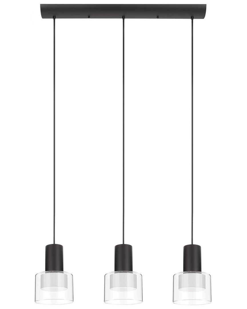 Eglo Molineros 3 Light Linear Pendant With Black Finish
