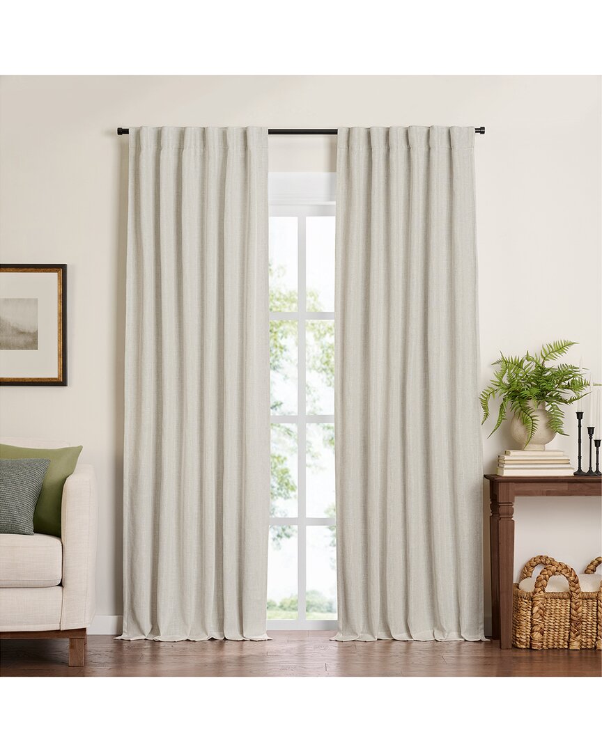 Elrene Harrow Solid Texture Blackout Window Curtain Panel