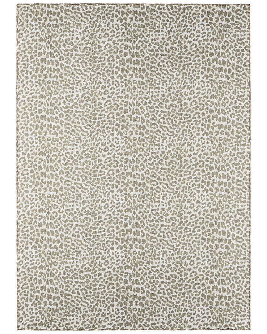 Shop Addison Rugs Safari Indoor/outdoor Washable Rug In Taupe