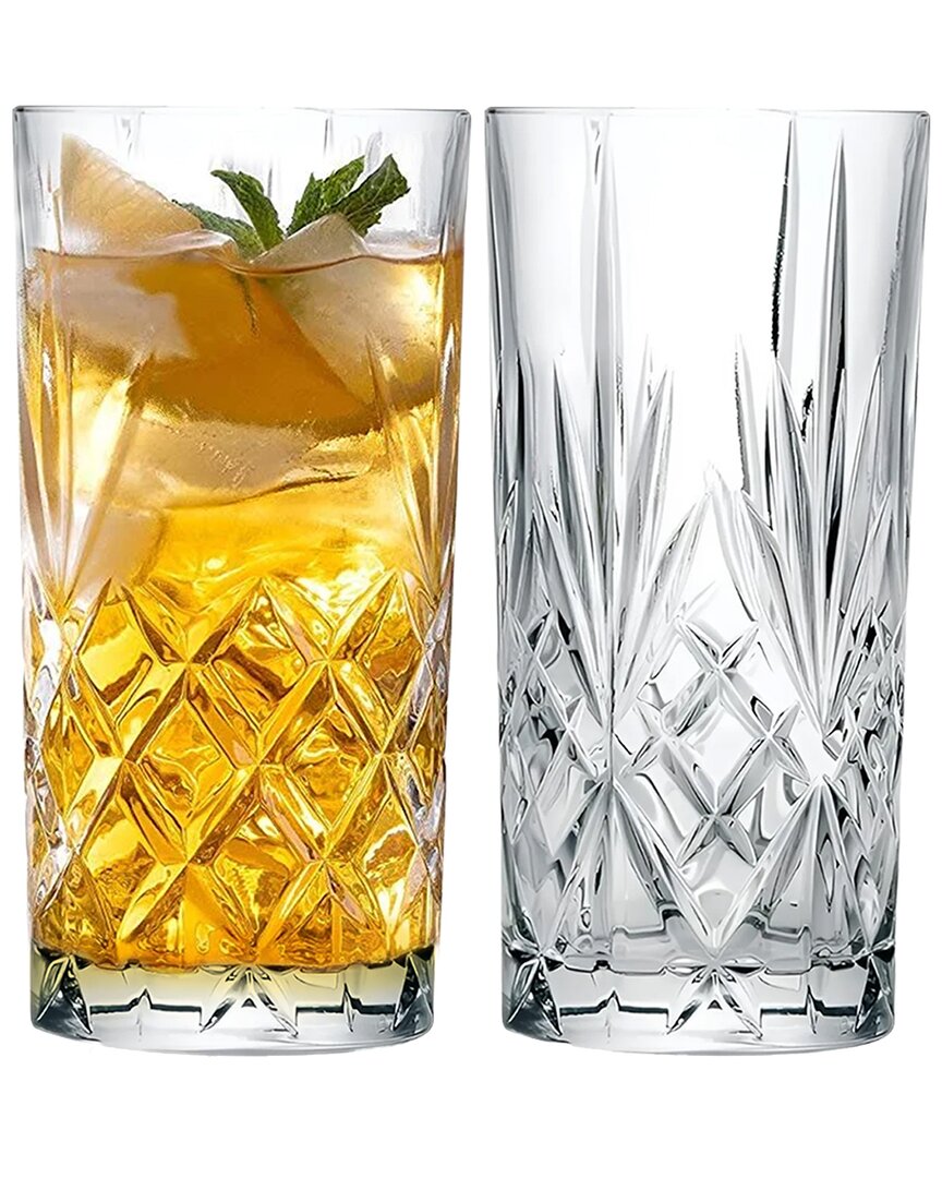 Barski Set Of 2 12oz Highball Glasses