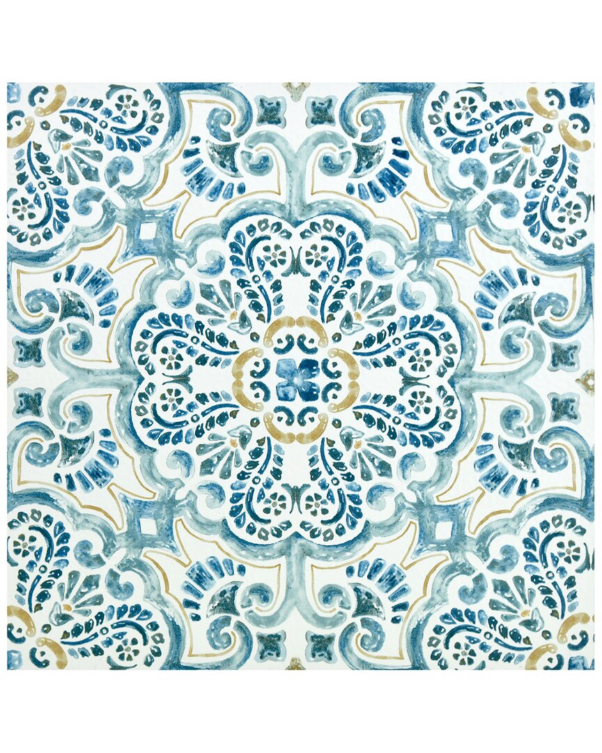 Floorpops Fontaine Peel & Stick Floor Tiles In Blue