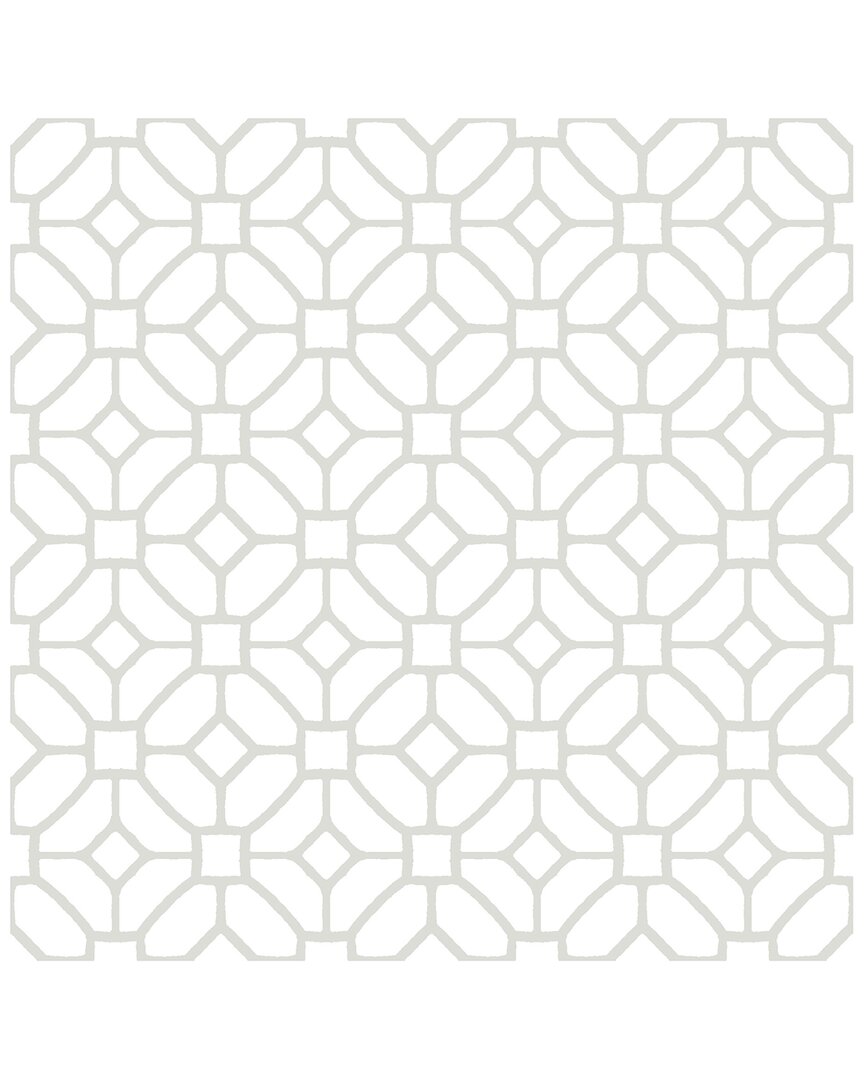Floorpops Lattice Peel & Stick Floor Tiles In White