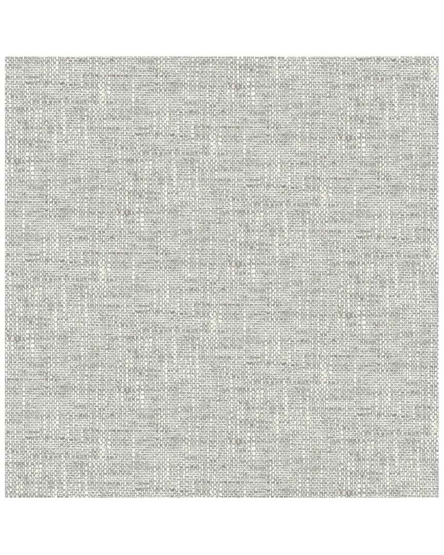 Nuwallpaper Grey Poplin Texture Peel & Stick Wallpaper