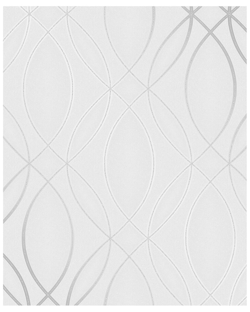 Advantage Lisandro Light Grey Geometric Lattice Wallpaper
