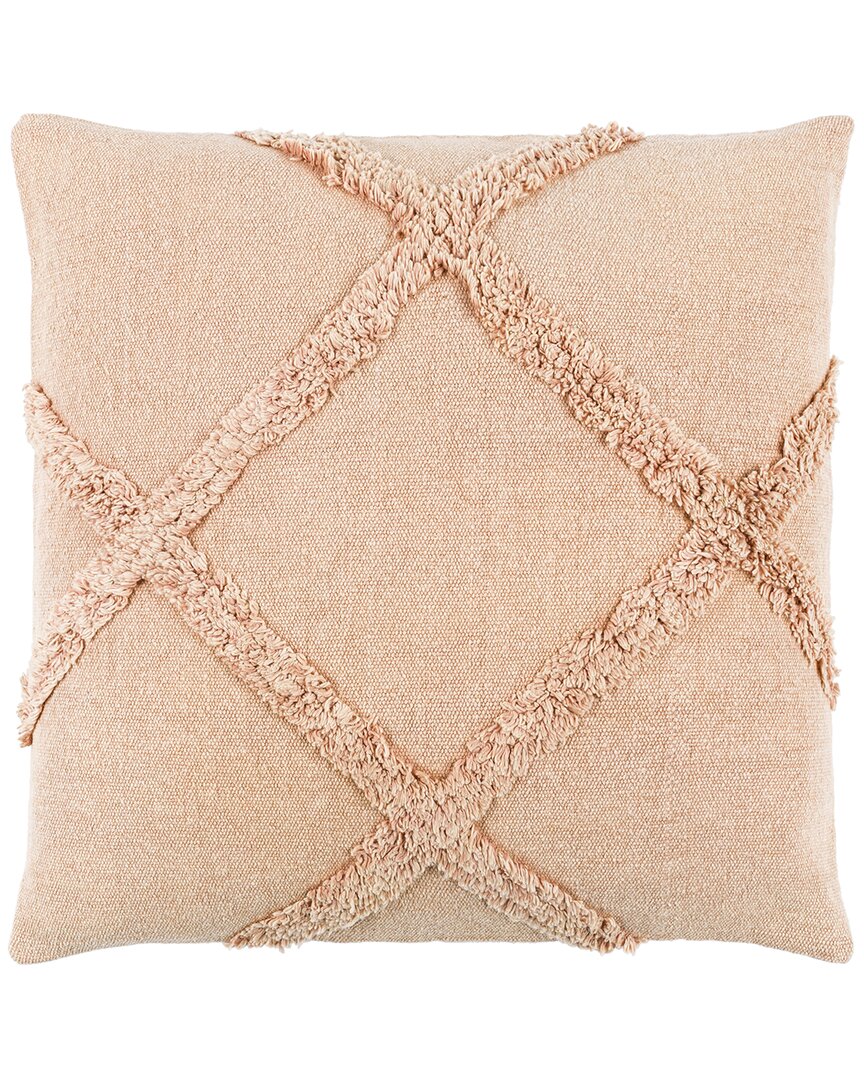 Surya Sarah Polyester Pillow In Peach