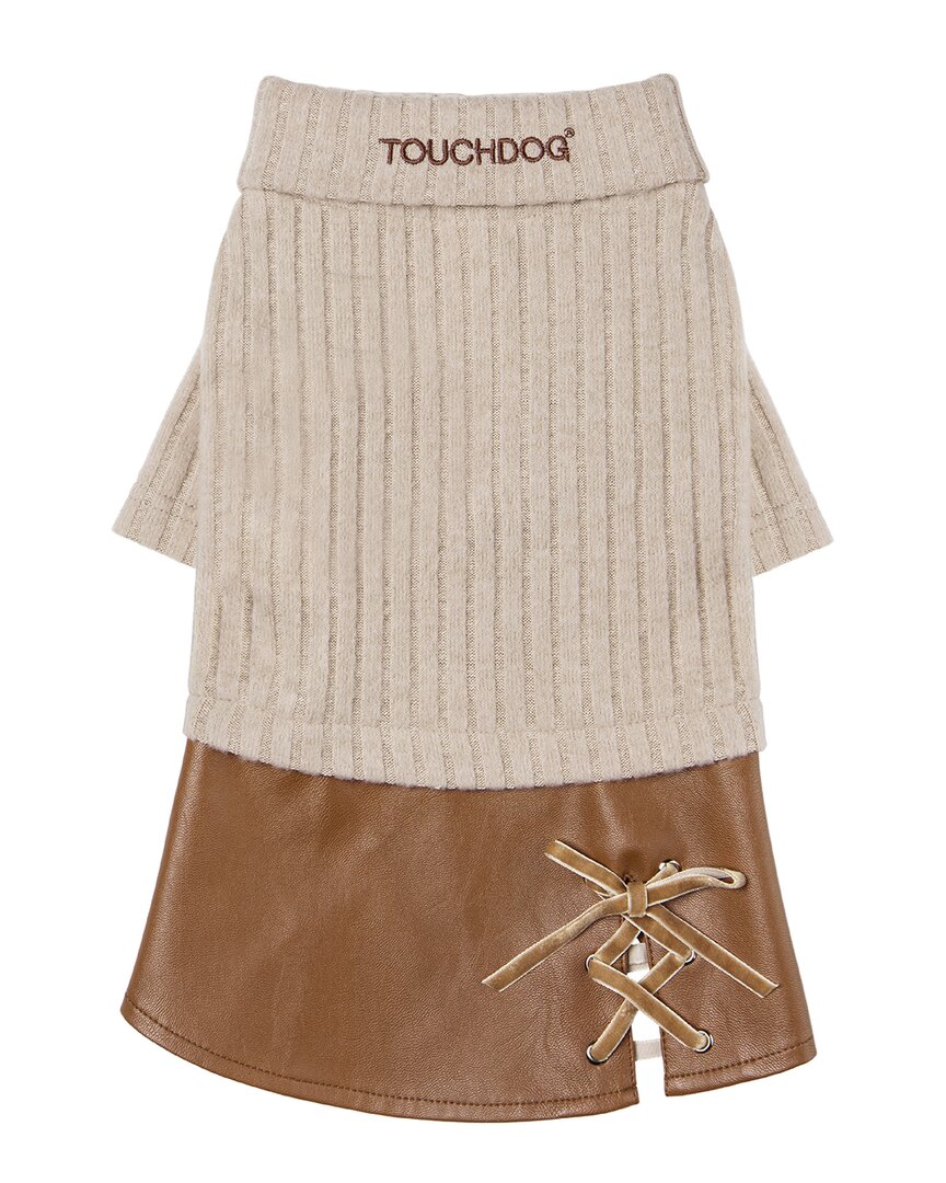 Shop Touchdog Modress Fashion Designer Dog Sweater An In Brown