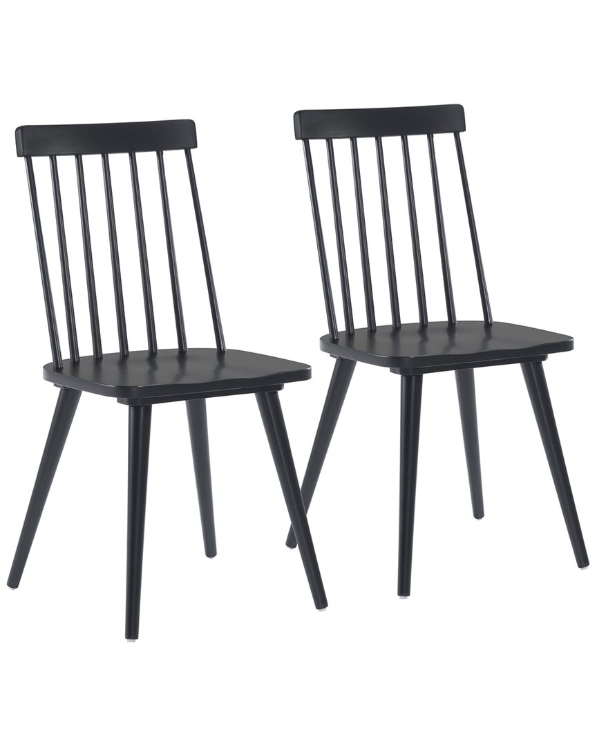 Zuo Modern Set Of 2 Ashley Dining Chairs In Black