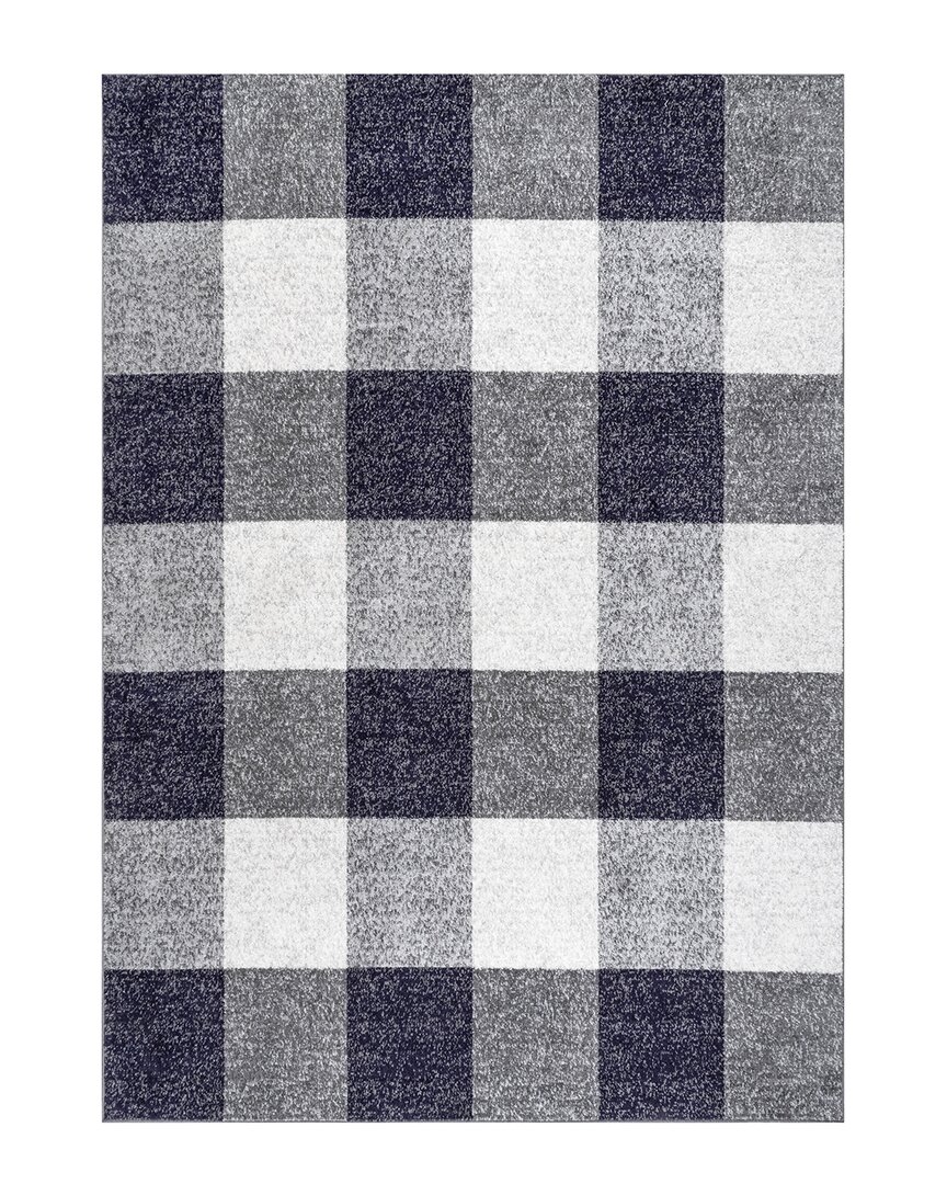 Nuloom Aisha Buffalo Plaid Rug In Navy