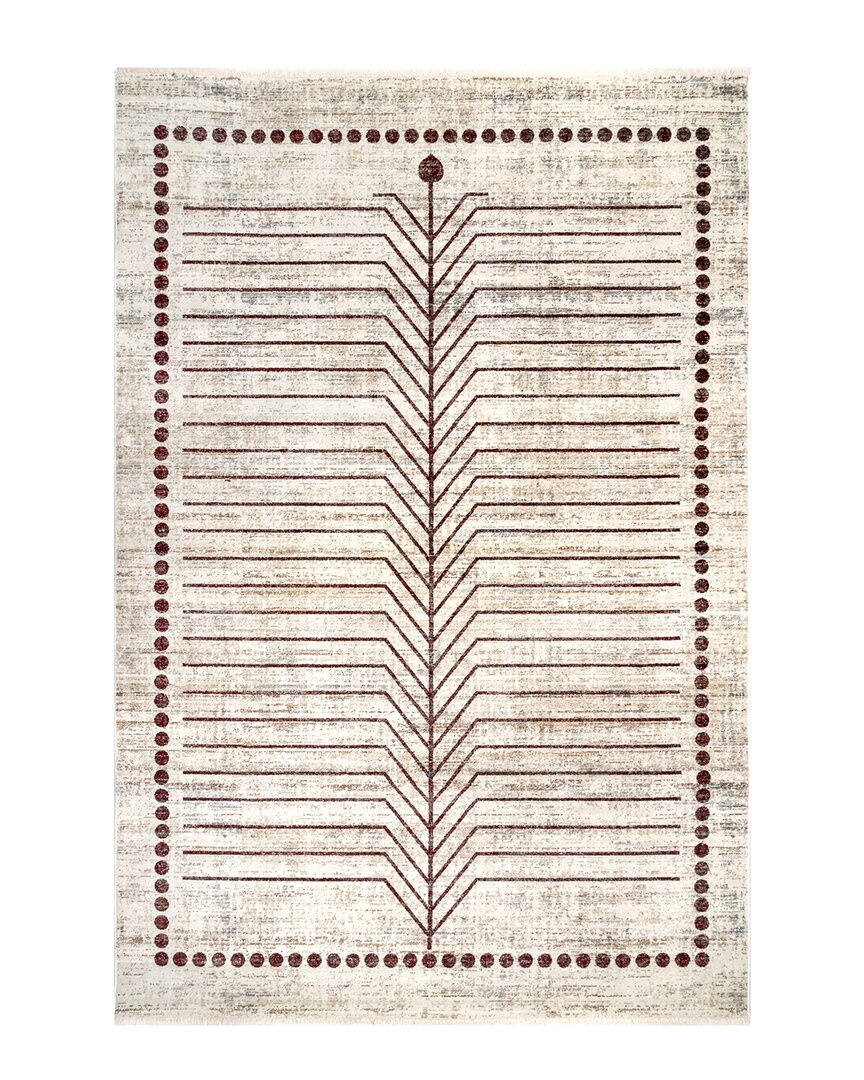 Nuloom Gothic Zen Fringed Rug In Beige