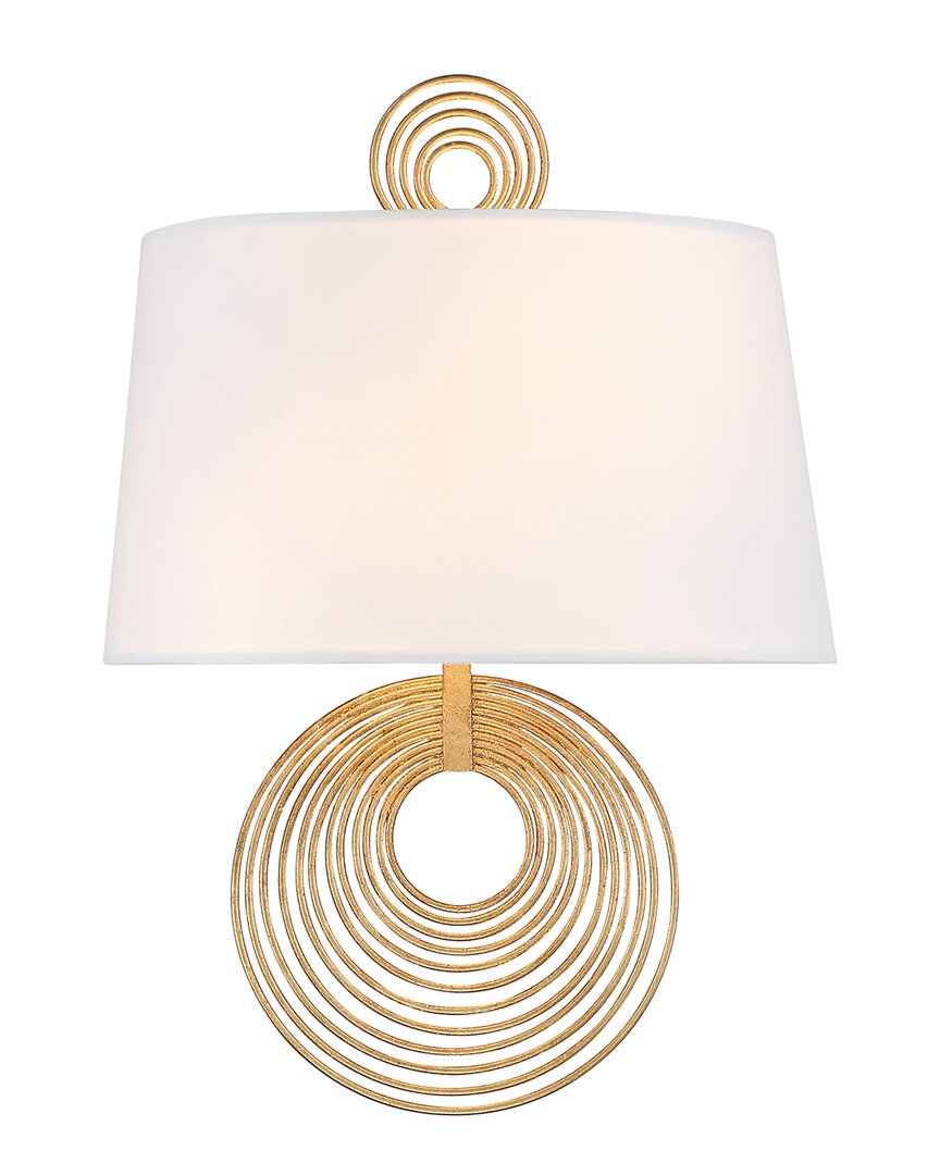 Crystorama Doral 2 Light Renaissance Gold Wall Mount In Gold