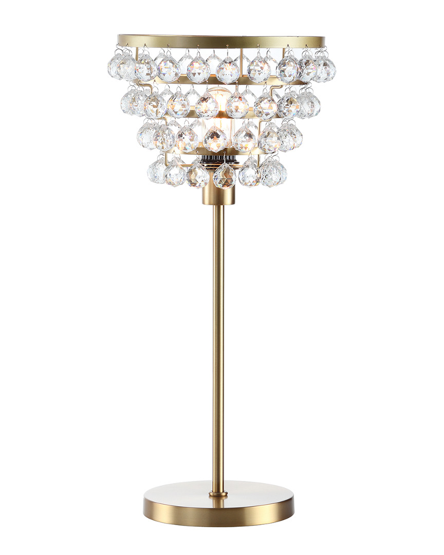 Jonathan Y Designs 25in Buckingham Crystal & Metal Table Lamp