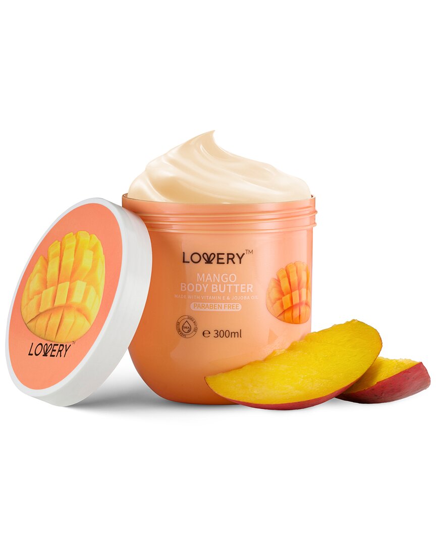 Lovery Mango Whipped Body Butter, 12oz Ultra Hydrating Shea Butter Body Cream In Peach