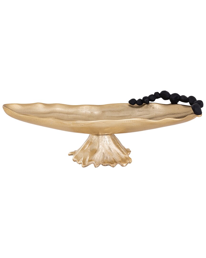 Vivience Footed Boat Dish In Gold
