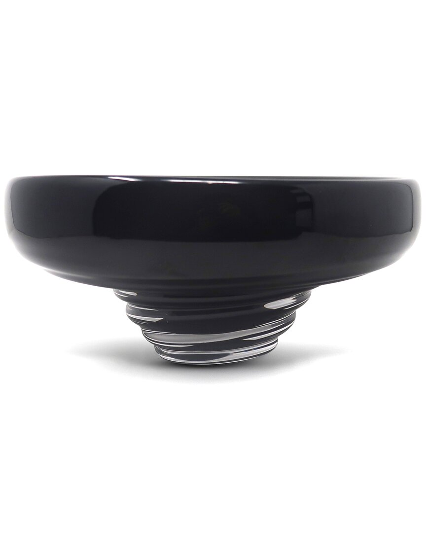 Vivience 10.75"d Black Glass Centerpiece Bowl In Black