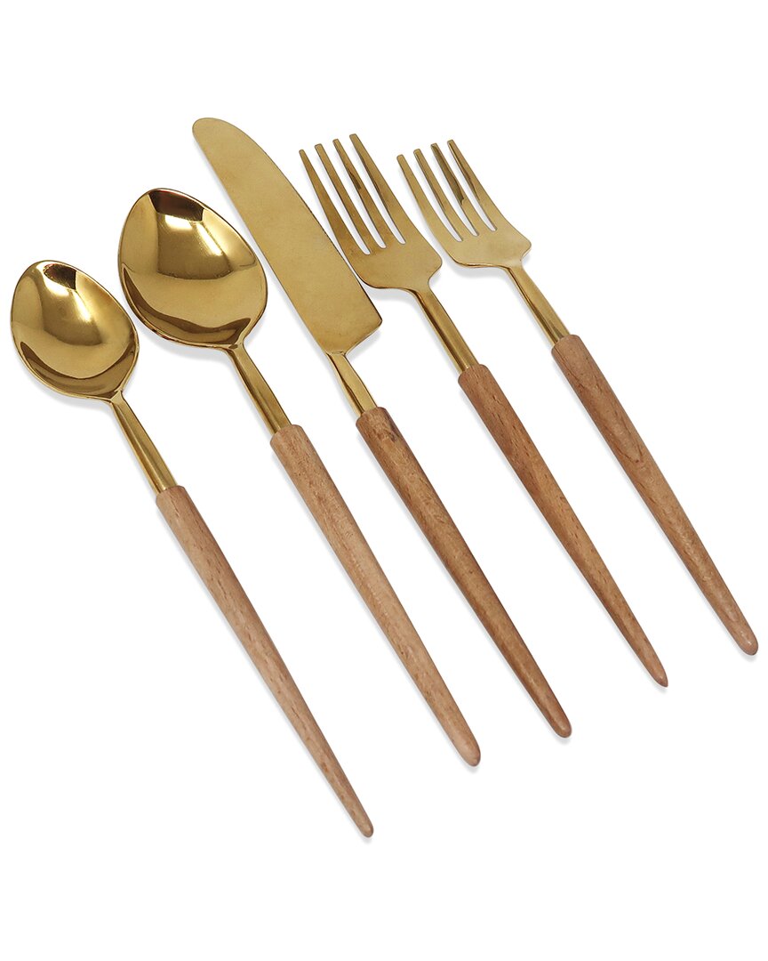Vivience Service For 4 - 20pc Flatware Set In Gold