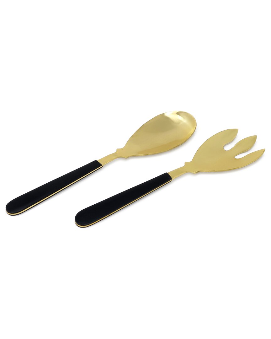Vivience Salad Servers In Gold