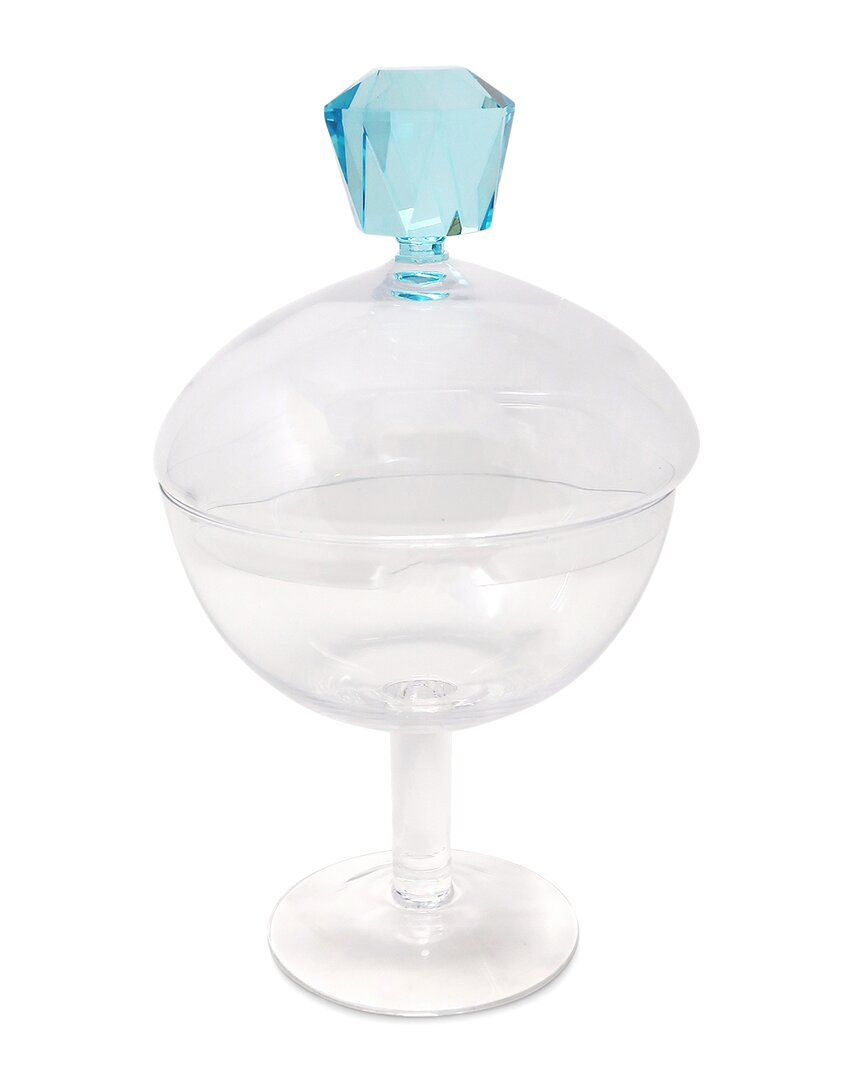 Vivience Diamond Shape Handle Glass Jar