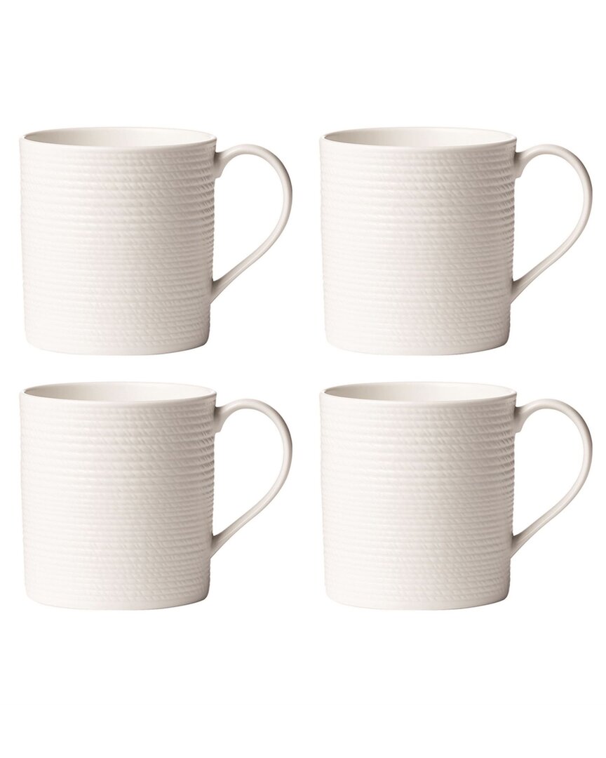 Lenox Lx Collective Set Of 4 White Mugs