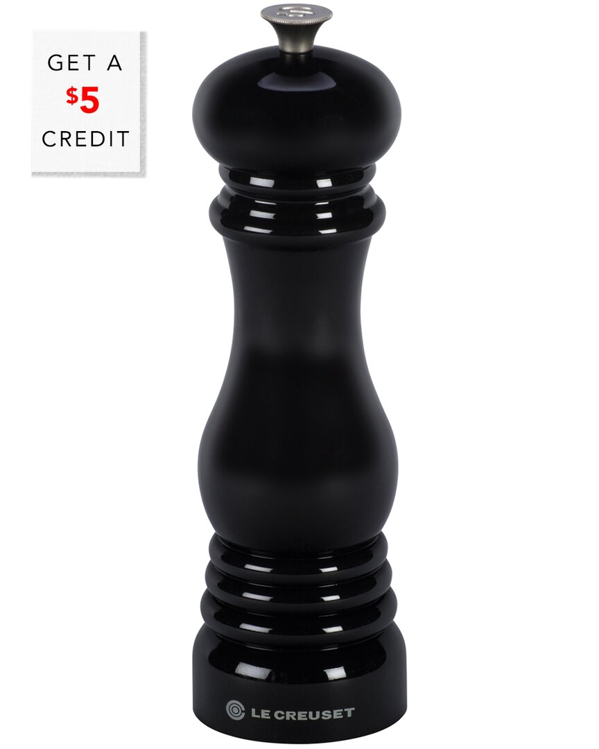Le Creuset Satin Black Pepper Mill 21cm In Black
