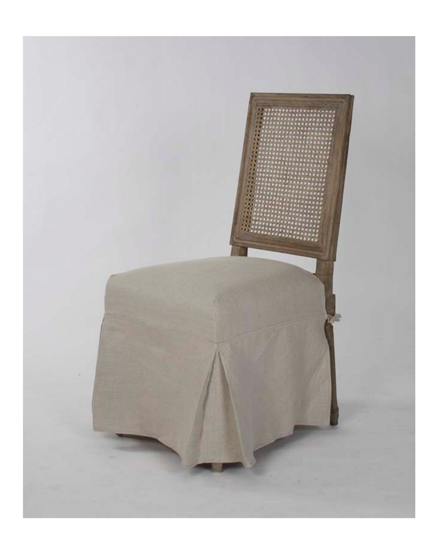 Zentique Louis Cane Back Side Chair In Gray