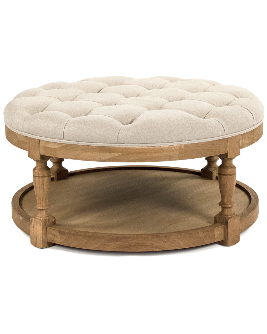 Zentique Tammy Ottoman In Brown
