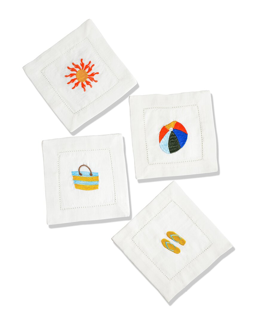 Tiramisu Set Of 4 Summer Breeze Cocktail Napkins