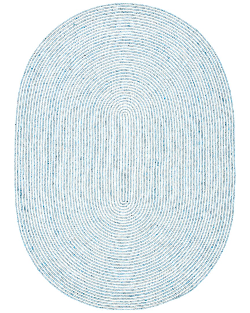 Safavieh Dnu Braided Wool-blend Area Rug In Blue