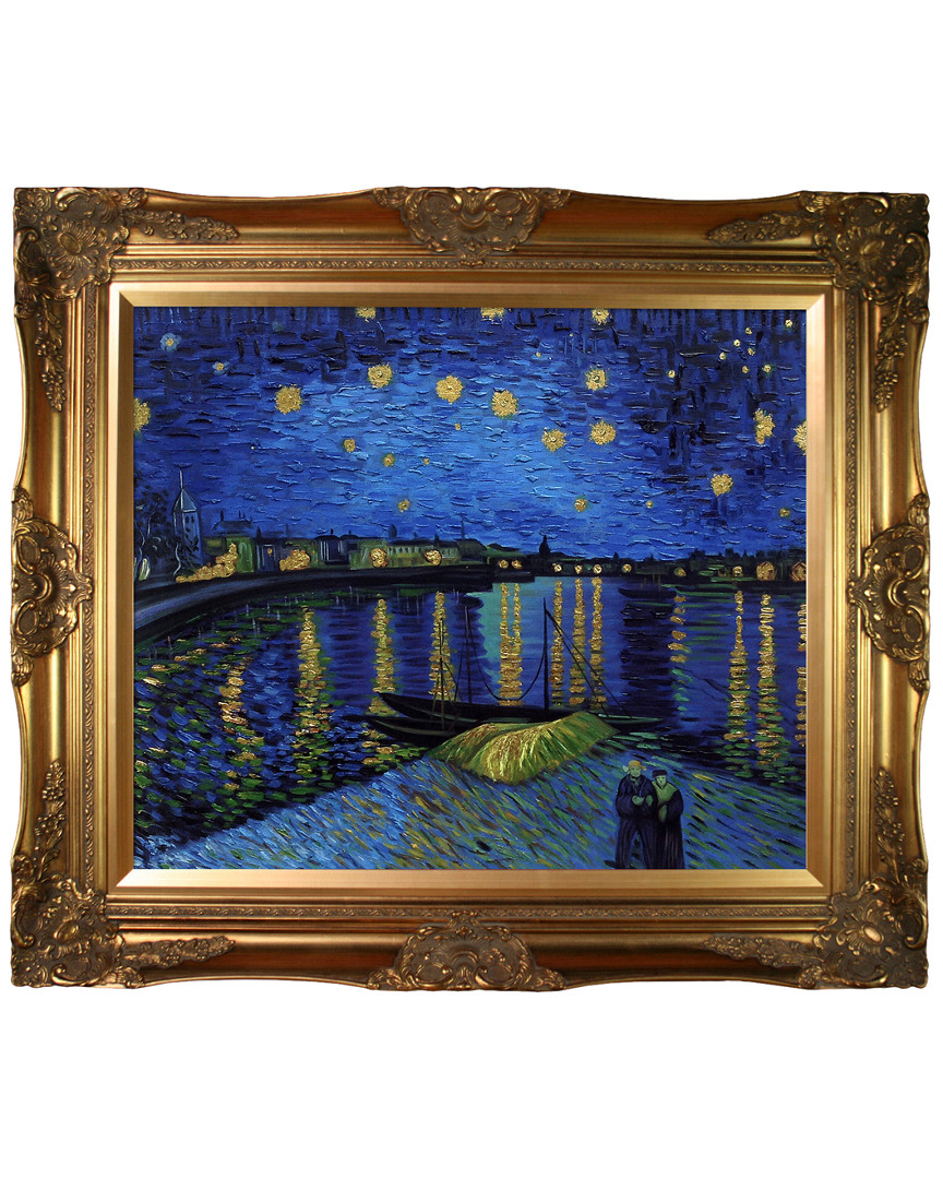 Overstock Art Starry Night Over The Rhone By Vincent Van Gogh Metallic Embellished