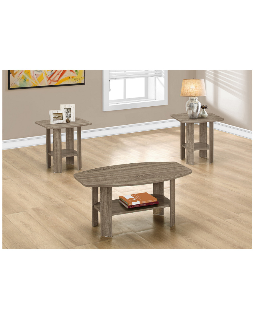Monarch Specialties 3pc Table Set