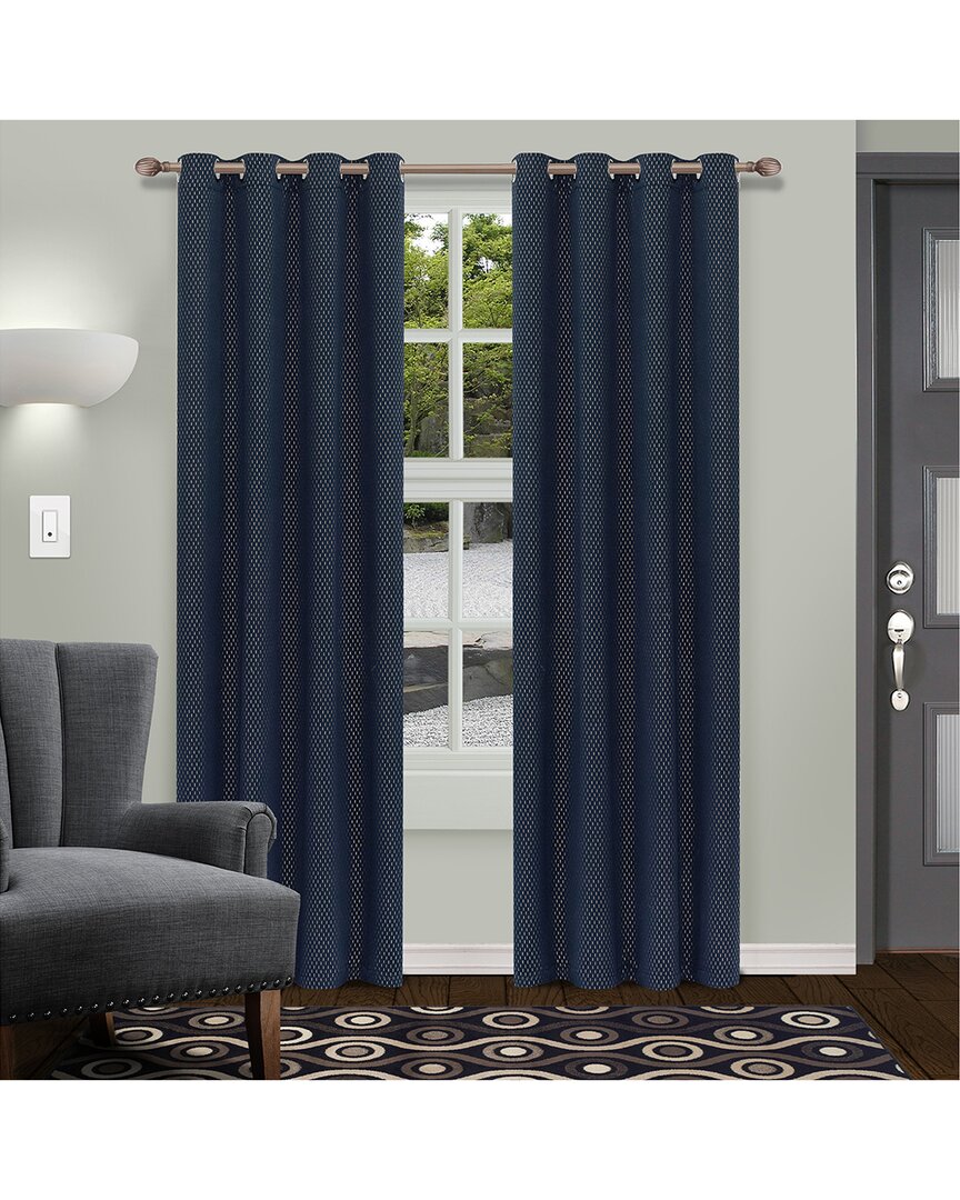 Superior Set Of 2 Shimmer Insulated Thermal Blackout Grommet Curtains