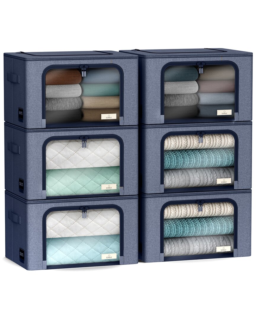 Sorbus Storage Bins With Metal Frame In Multi
