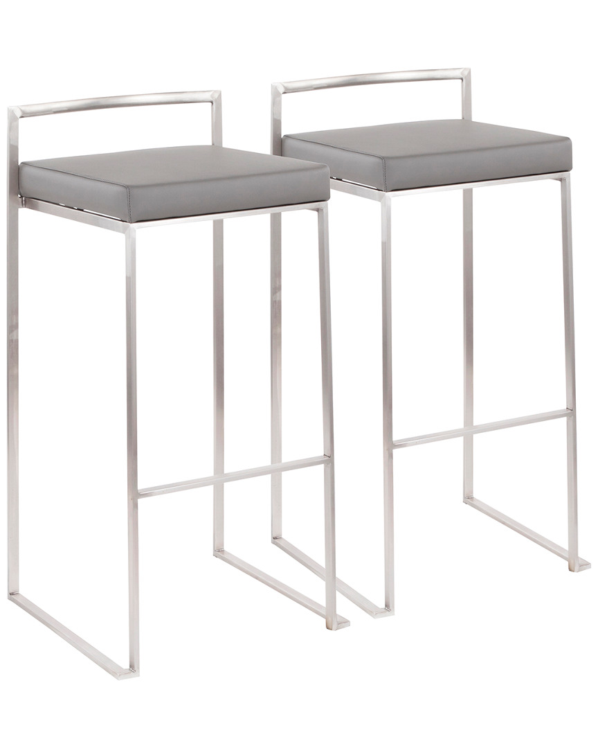 Lumisource Set Of 2 Fuji Stacker Barstools
