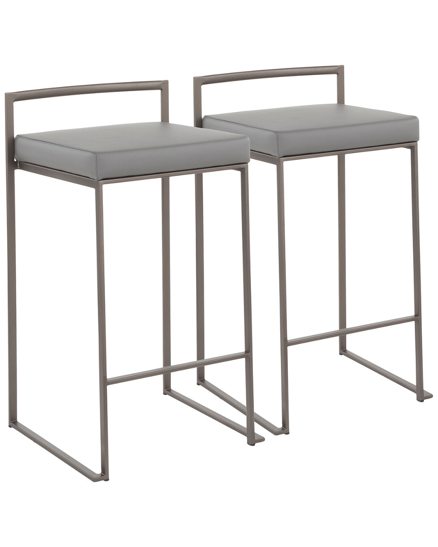 Lumisource Set Of 2 Fuji Stacker Counter Stools