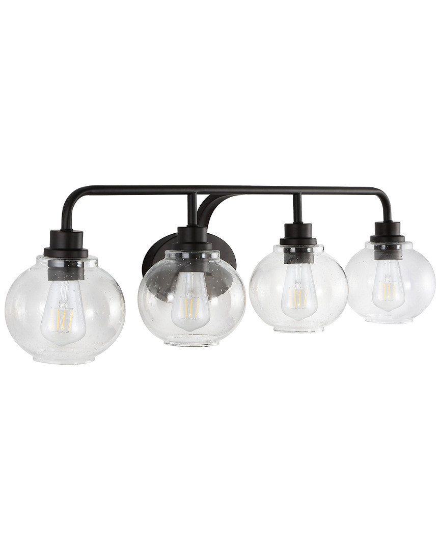 Jonathan Y Sandrine 36in 4-light Iron/seeded Glass Cottage Vanity Light In Metallic