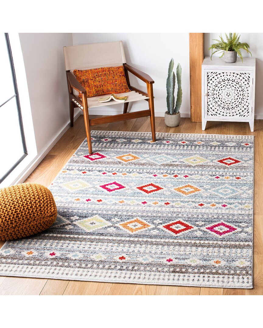 Safavieh Adirondack Vendra Power Loomed Rug Light Grey / Iv In Blue