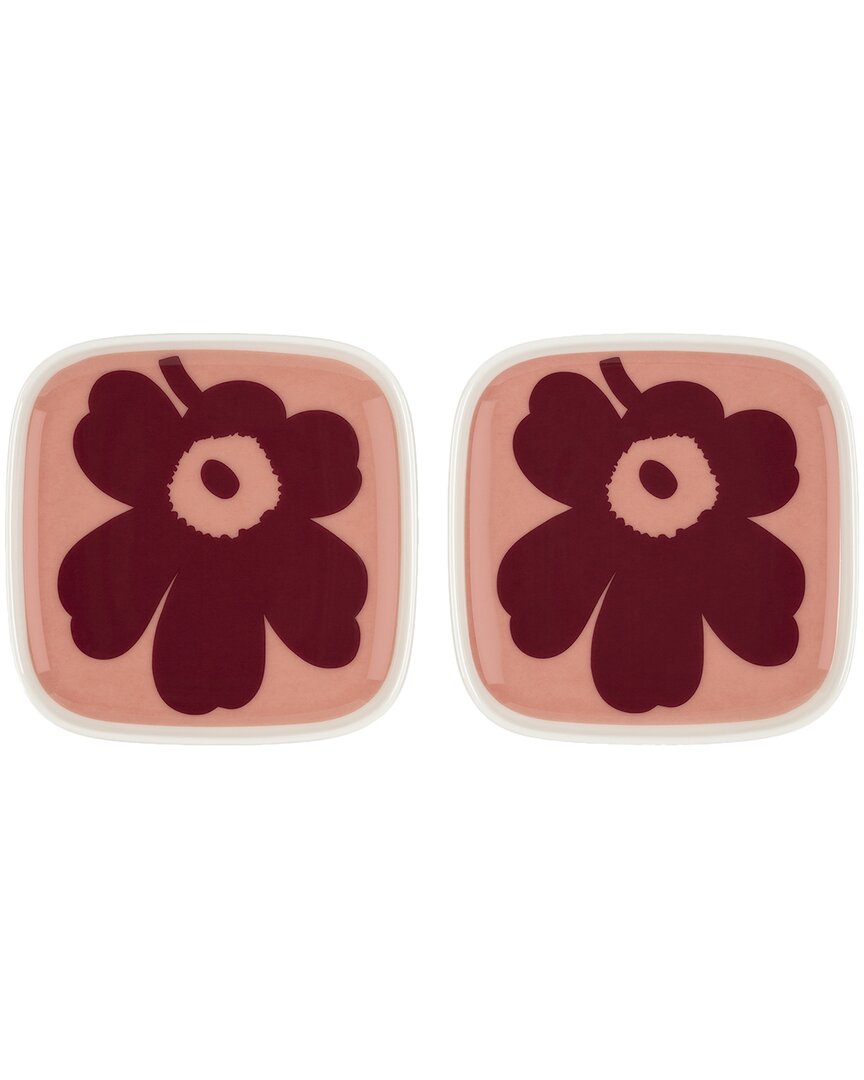 Marimekko Unikko Plate 133 10x10cm 2pcs