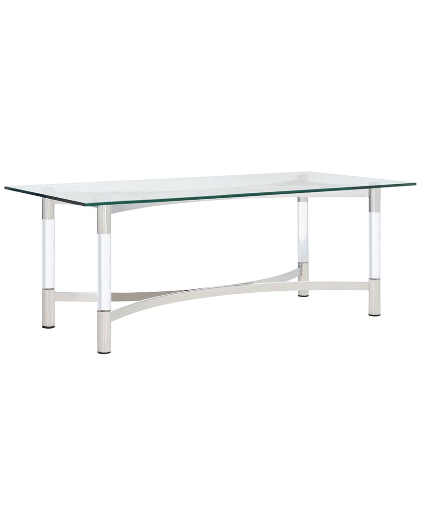 Safavieh Couture Letty Acrylic Coffee Table In Silver